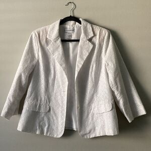 Sag Harbor White Blazer Size 14 | FINAL PRICE